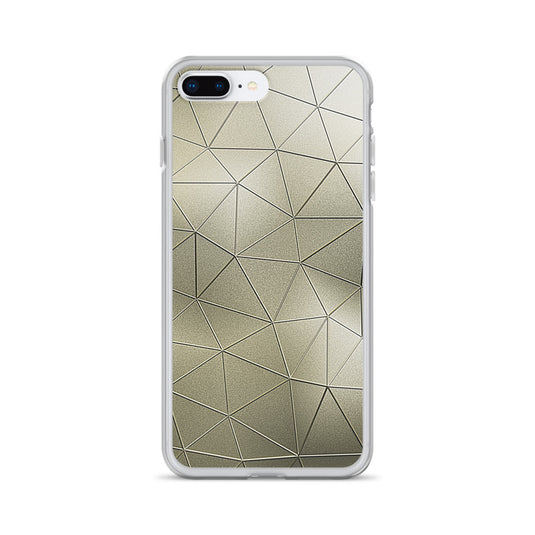 Golden Metal Polygon iPhone Clear Thin Case CREATIVETECH