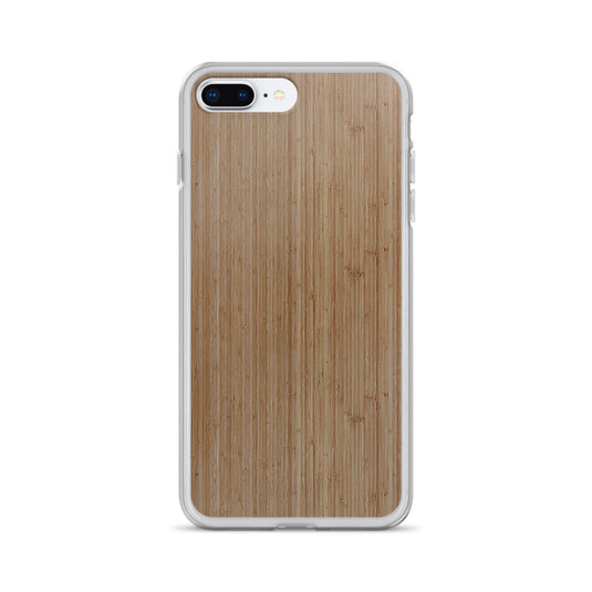 Bamboo Brown Wood iPhone Clear Thin Case CREATIVETECH