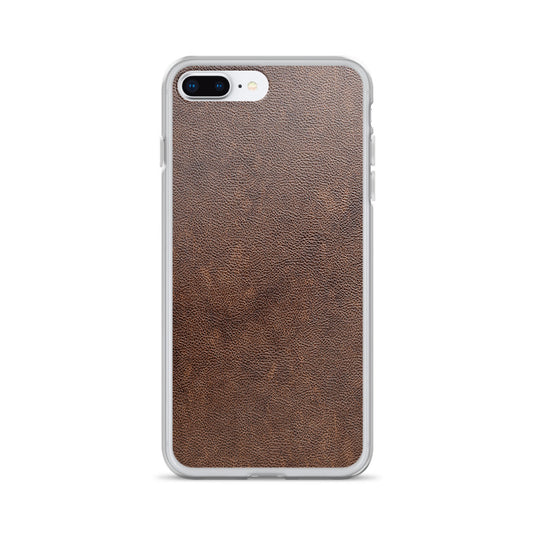 Light Brown Leather iPhone Clear Thin Case CREATIVETECH