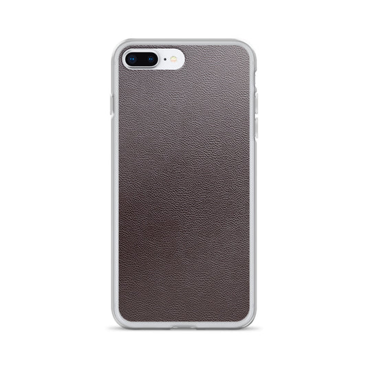 Dark Brown Leather iPhone Clear Thin Case CREATIVETECH