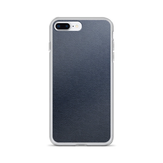 Dark Blue Leather iPhone Clear Thin Case CREATIVETECH