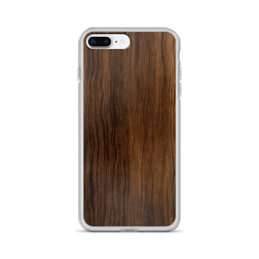 Dark Brown Wood iPhone Clear Thin Case CREATIVETECH