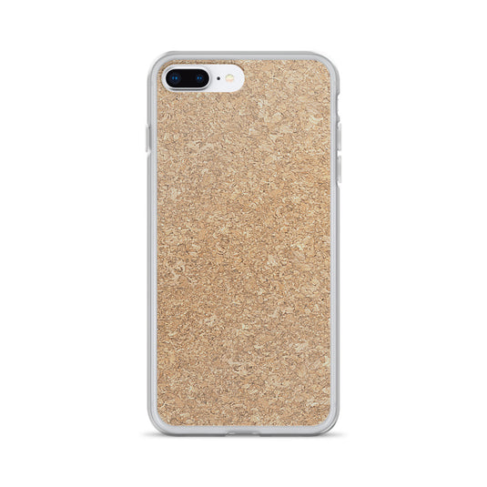 Light Brown Cork Wood iPhone Clear Thin Case CREATIVETECH