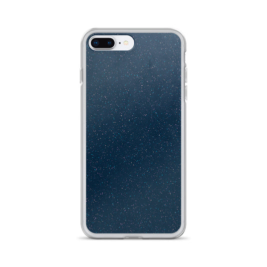 Deep Blue Speckled iPhone Clear Thin Case CREATIVETECH