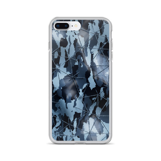 Dark Grey Military Camouflage Tech Polygon iPhone Clear Thin Case CREATIVETECH