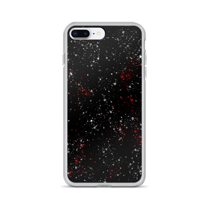 Load image into Gallery viewer, Painted Black White Red iPhone Clear Thin Case CREATIVETECH