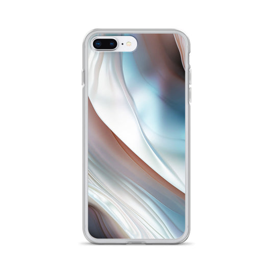 Pearl Blue iPhone Clear Thin Case CREATIVETECH