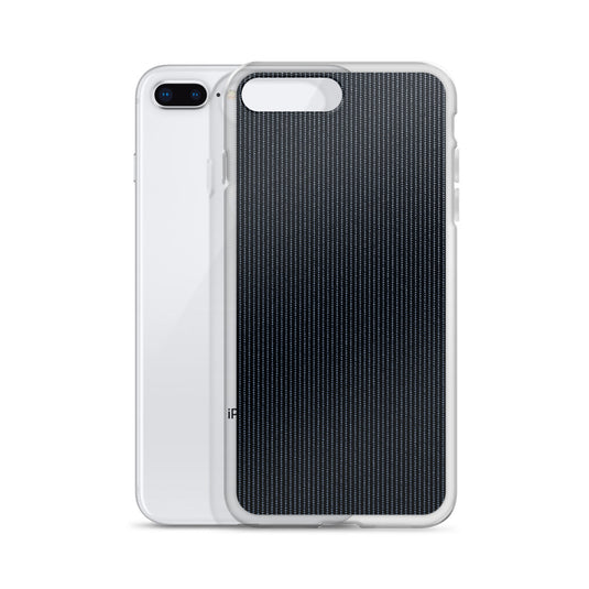 Dark Grey Striped Textile iPhone Clear Thin Case CREATIVETECH