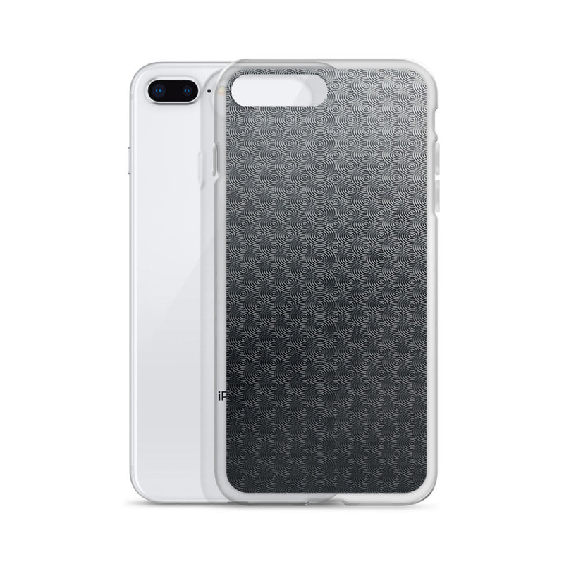 Load image into Gallery viewer, Dark Grey Carved Metal iPhone Clear Thin Case CREATIVETECH
