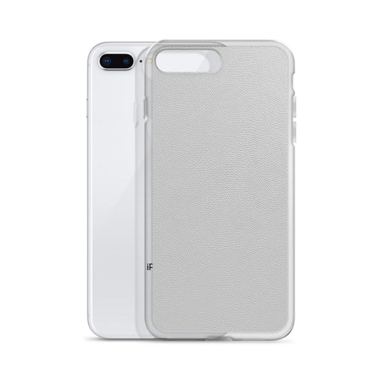 White Leather iPhone Clear Thin Case CREATIVETECH