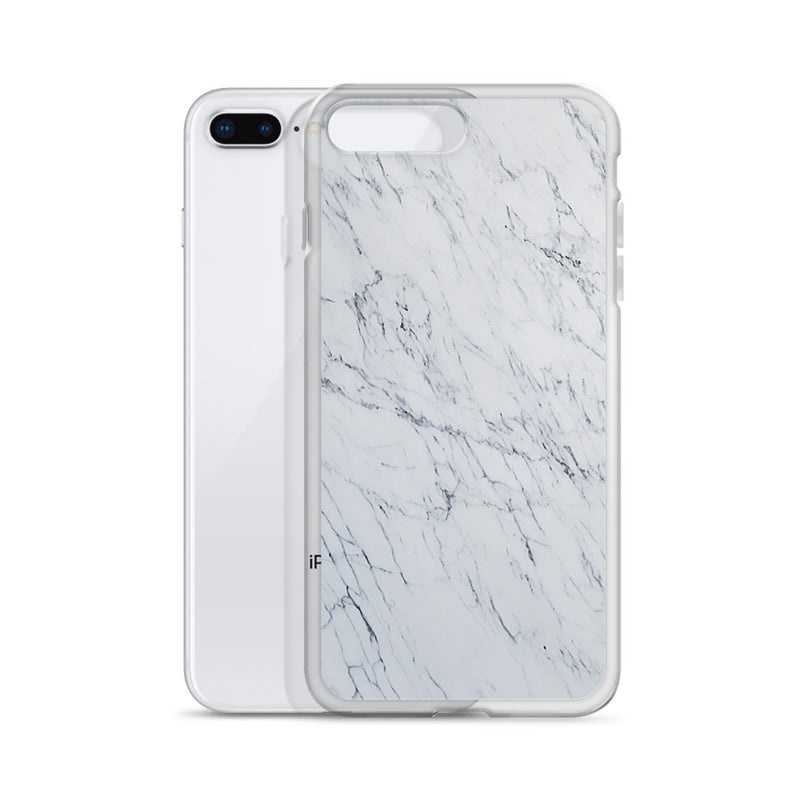 Load image into Gallery viewer, White Marble Stone iPhone Clear Thin Case CREATIVETECH
