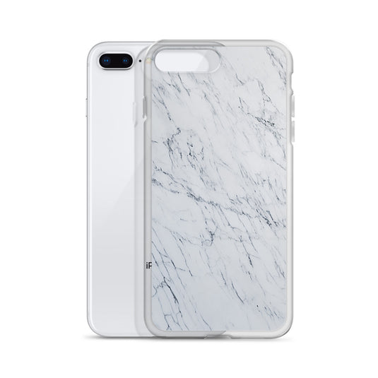 White Marble Stone iPhone Clear Thin Case CREATIVETECH