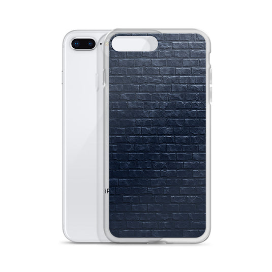 Dark Grey Brick Stone iPhone Clear Thin Case CREATIVETECH