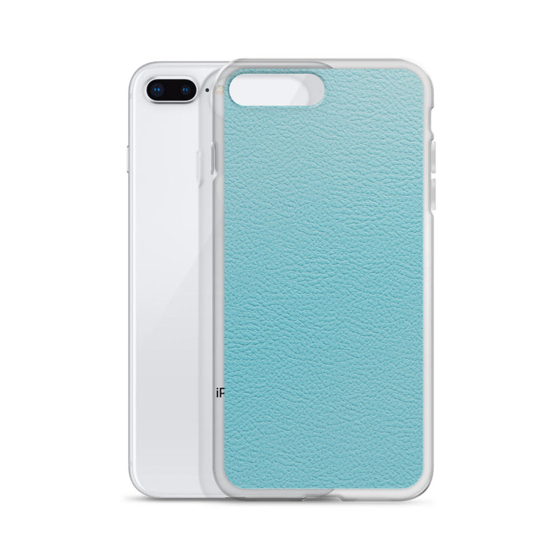 Load image into Gallery viewer, Mint Green Leather iPhone Clear Thin Case CREATIVETECH