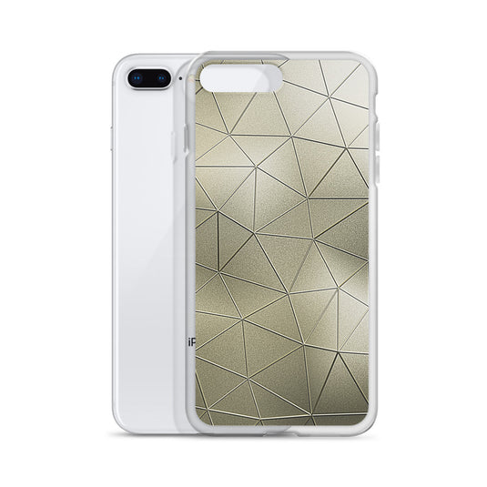 Golden Metal Polygon iPhone Clear Thin Case CREATIVETECH