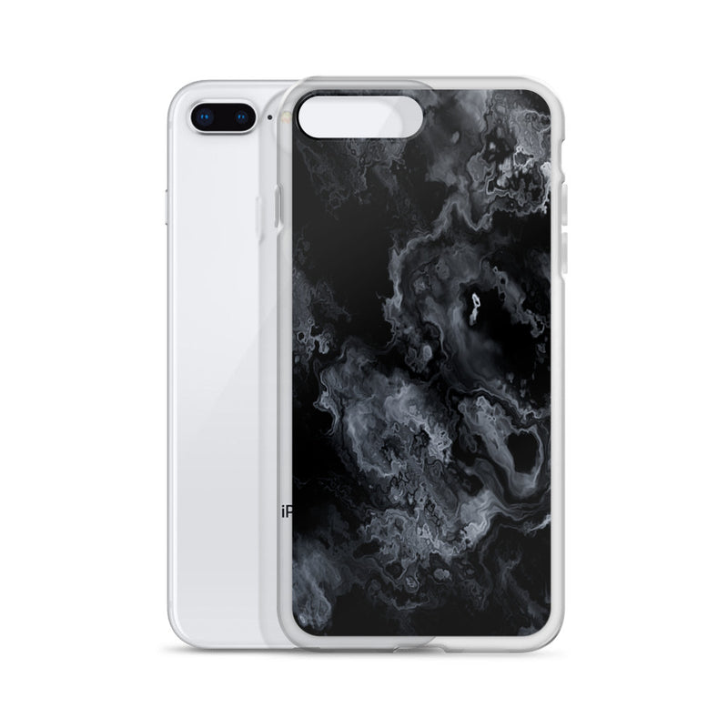 Load image into Gallery viewer, Black Marble Stone iPhone Clear Thin Case CREATIVETECH
