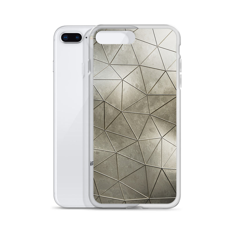 Load image into Gallery viewer, Aged Gold Polygon iPhone Clear Thin Case CREATIVETECH
