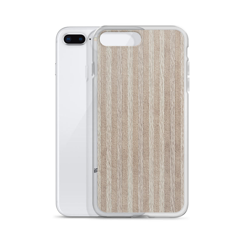 Load image into Gallery viewer, Light Brown Striped Wood iPhone Clear Thin Case CREATIVETECH
