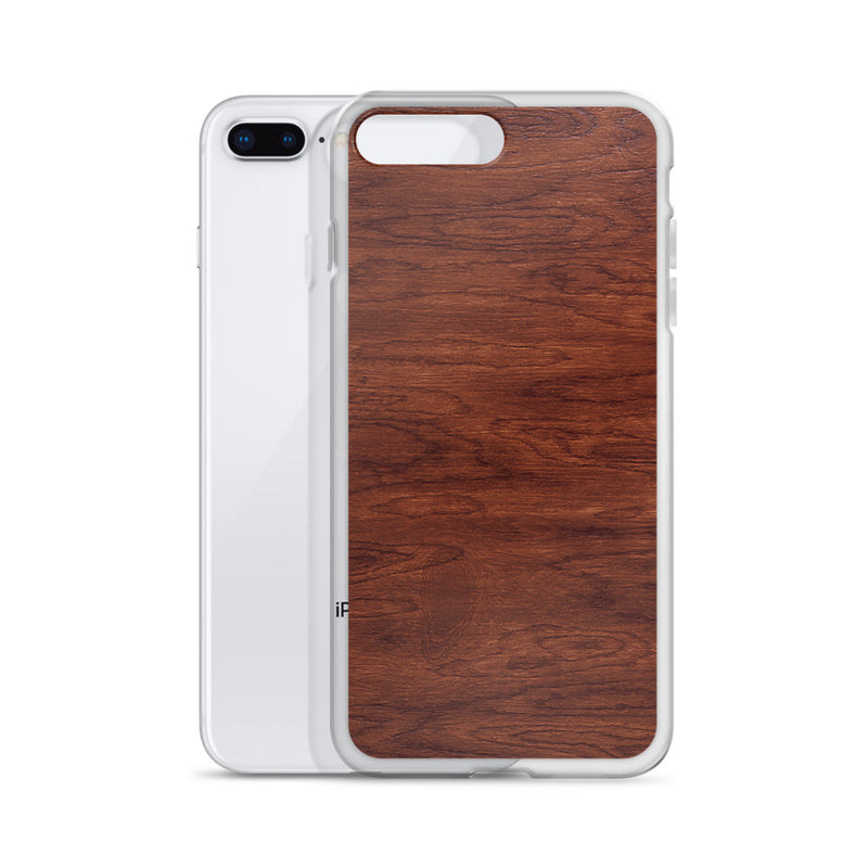 Load image into Gallery viewer, Brown Wood iPhone Clear Thin Case CREATIVETECH