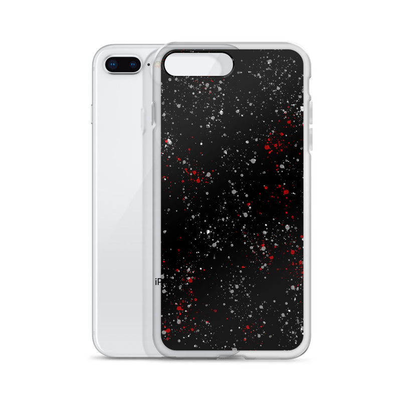 Load image into Gallery viewer, Painted Black White Red iPhone Clear Thin Case CREATIVETECH