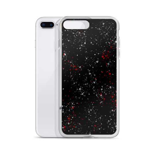 Painted Black White Red iPhone Clear Thin Case CREATIVETECH