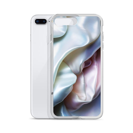 Tender Pink Blue Pearl iPhone Clear Thin Case CREATIVETECH