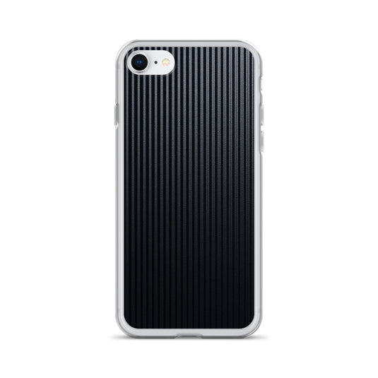 Dark Grey Striped Carbon Fiber iPhone Clear Thin Case CREATIVETECH