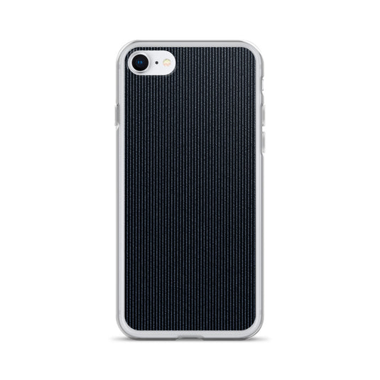 Dark Grey Striped Textile iPhone Clear Thin Case CREATIVETECH