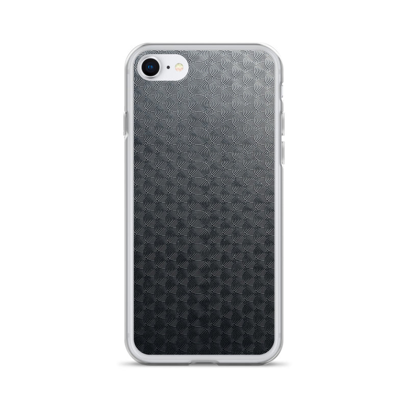 Load image into Gallery viewer, Dark Grey Carved Metal iPhone Clear Thin Case CREATIVETECH
