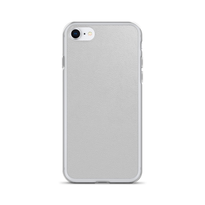 Load image into Gallery viewer, White Leather iPhone Clear Thin Case CREATIVETECH
