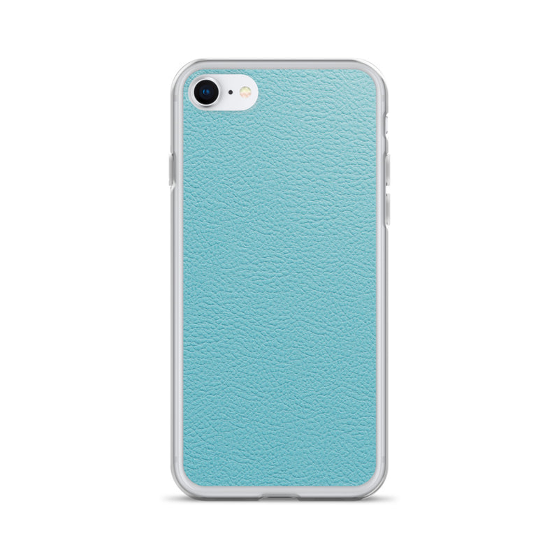 Load image into Gallery viewer, Mint Green Leather iPhone Clear Thin Case CREATIVETECH