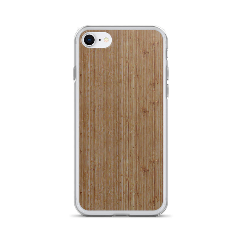 Load image into Gallery viewer, Bamboo Brown Wood iPhone Clear Thin Case CREATIVETECH
