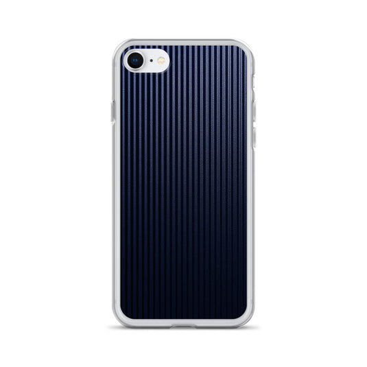 Dark Blue Ribbed Carbon Fiber iPhone Clear Thin Case CREATIVETECH