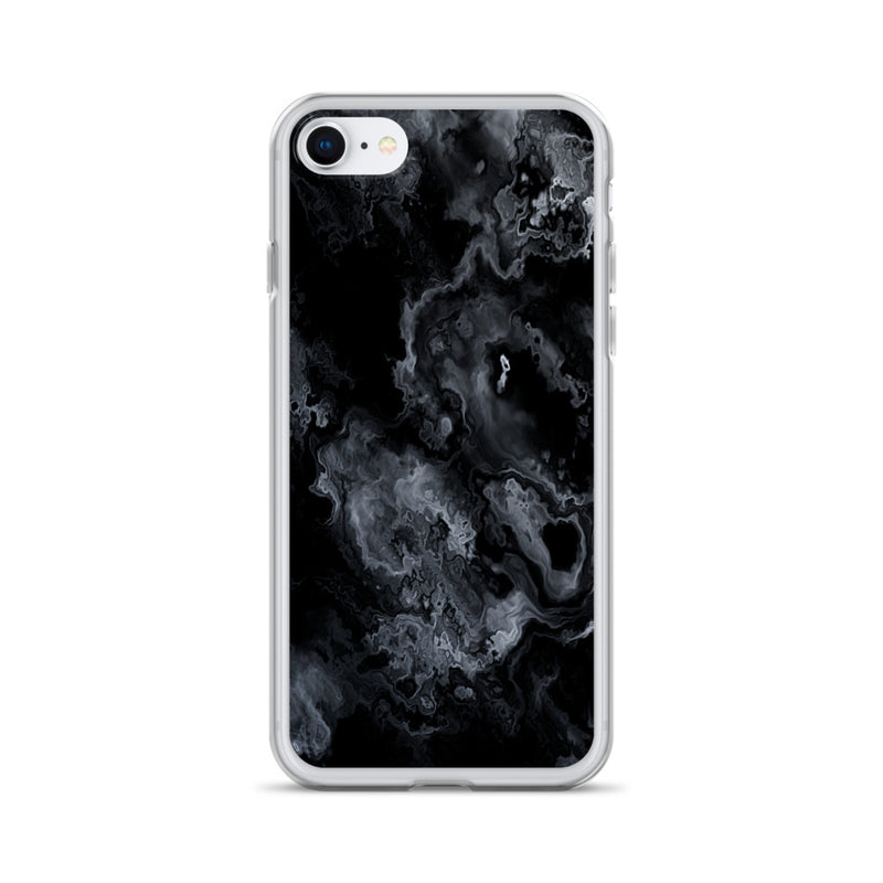 Load image into Gallery viewer, Black Marble Stone iPhone Clear Thin Case CREATIVETECH
