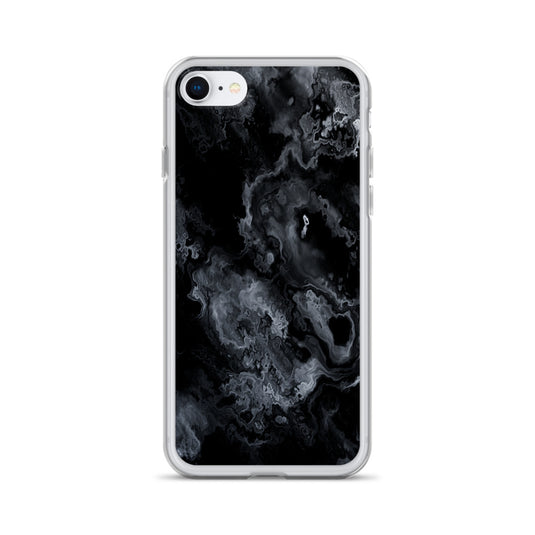 Black Marble Stone iPhone Clear Thin Case CREATIVETECH