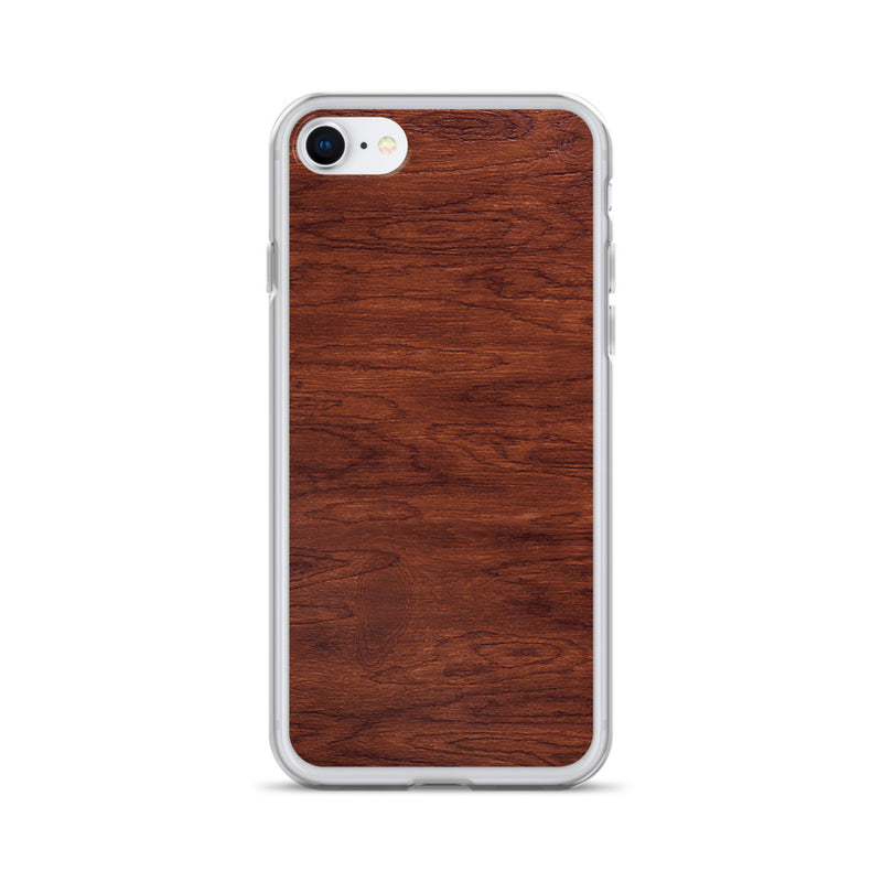 Load image into Gallery viewer, Brown Wood iPhone Clear Thin Case CREATIVETECH