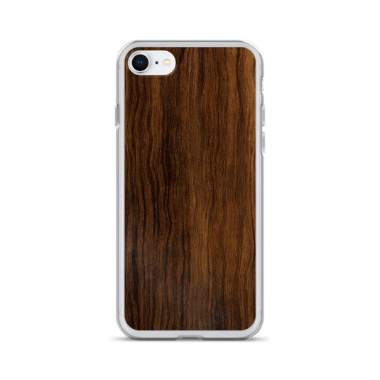 Dark Brown Wood iPhone Clear Thin Case CREATIVETECH