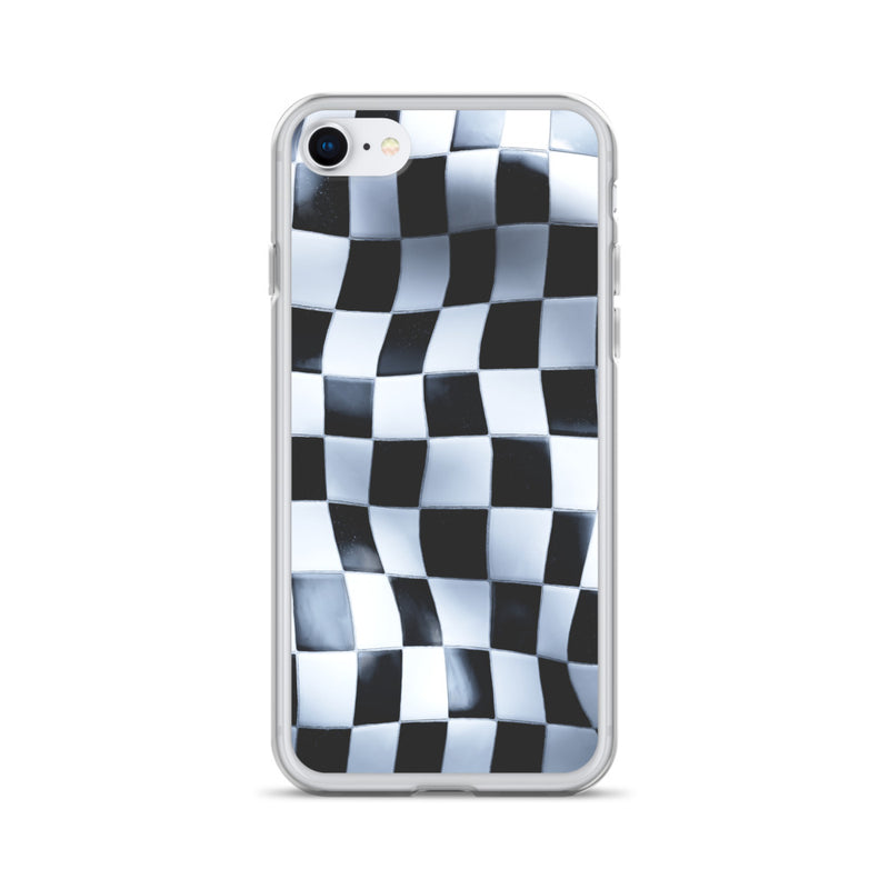 Load image into Gallery viewer, Chess Board Black White iPhone Clear Thin Case CREATIVETECH
