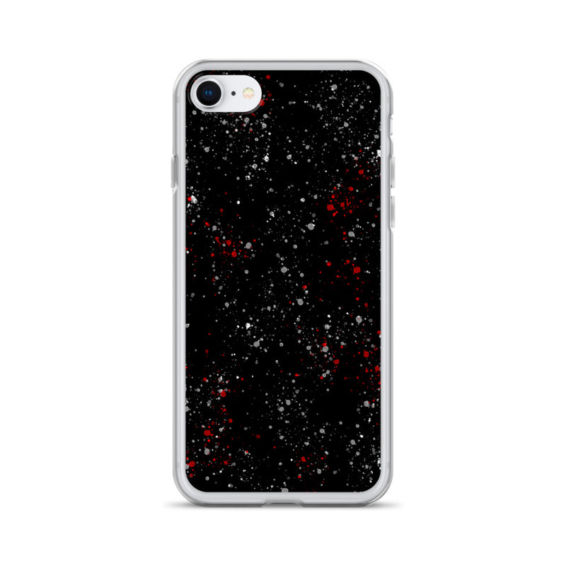 Load image into Gallery viewer, Painted Black White Red iPhone Clear Thin Case CREATIVETECH