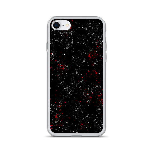 Painted Black White Red iPhone Clear Thin Case CREATIVETECH