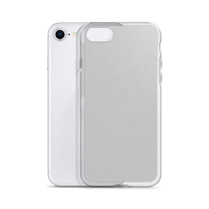 Load image into Gallery viewer, White Leather iPhone Clear Thin Case CREATIVETECH
