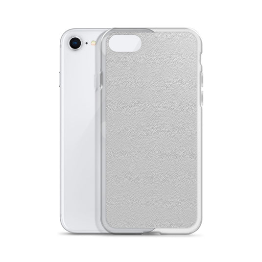 White Leather iPhone Clear Thin Case CREATIVETECH