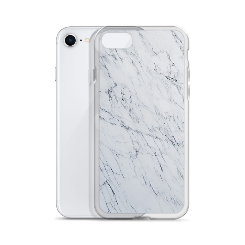 Load image into Gallery viewer, White Marble Stone iPhone Clear Thin Case CREATIVETECH
