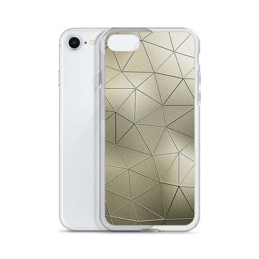 Golden Metal Polygon iPhone Clear Thin Case CREATIVETECH