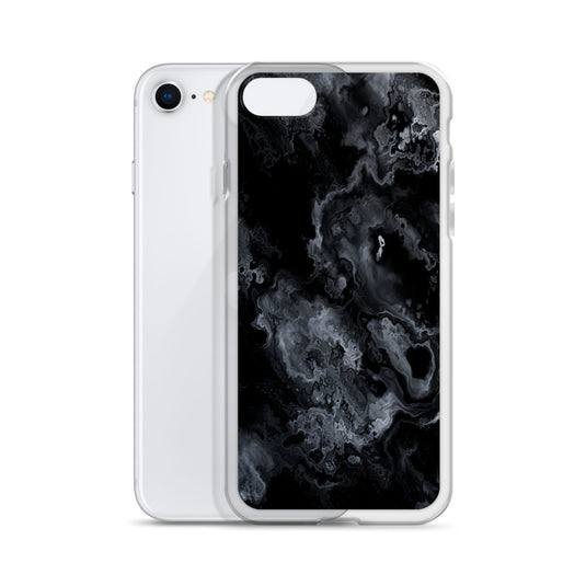 Black Marble Stone iPhone Clear Thin Case CREATIVETECH