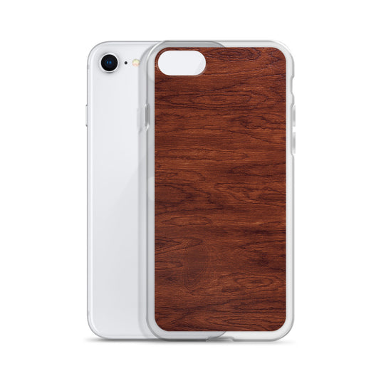 Brown Wood iPhone Clear Thin Case CREATIVETECH