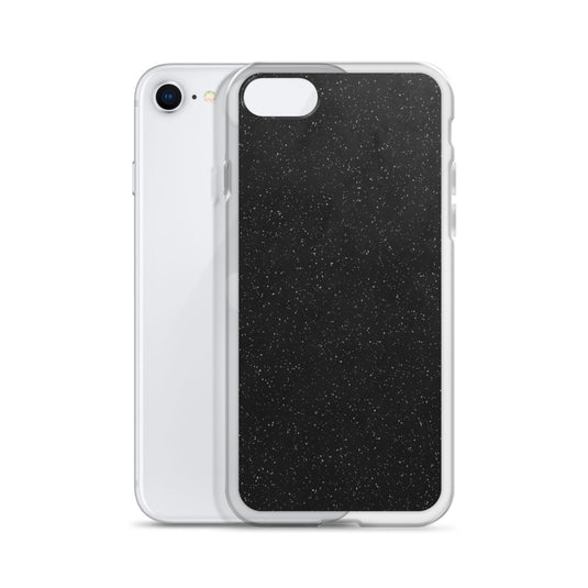 Black Speckled iPhone Clear Thin Case CREATIVETECH