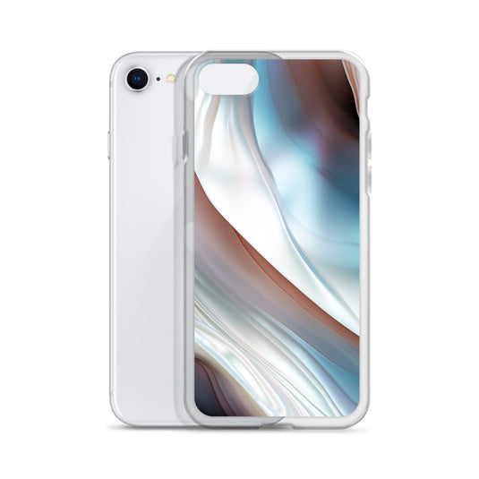 Pearl Blue iPhone Clear Thin Case CREATIVETECH