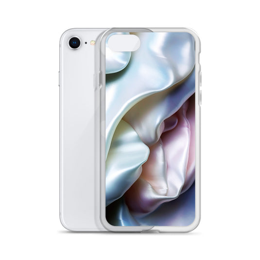 Tender Pink Blue Pearl iPhone Clear Thin Case CREATIVETECH