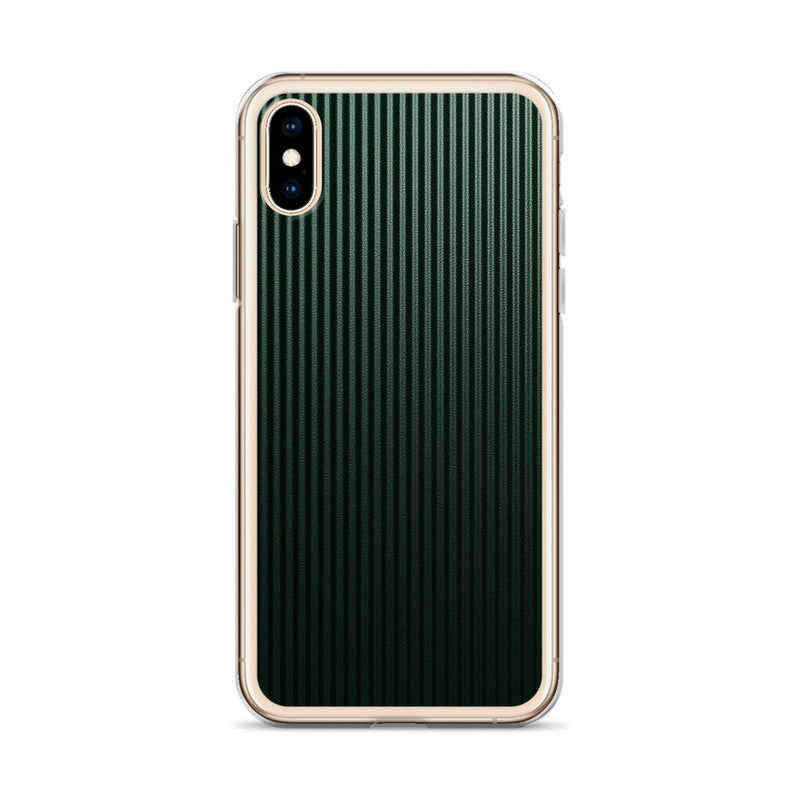 Load image into Gallery viewer, Dark Green Striped Carbon Fiber iPhone Clear Thin Case CREATIVETECH